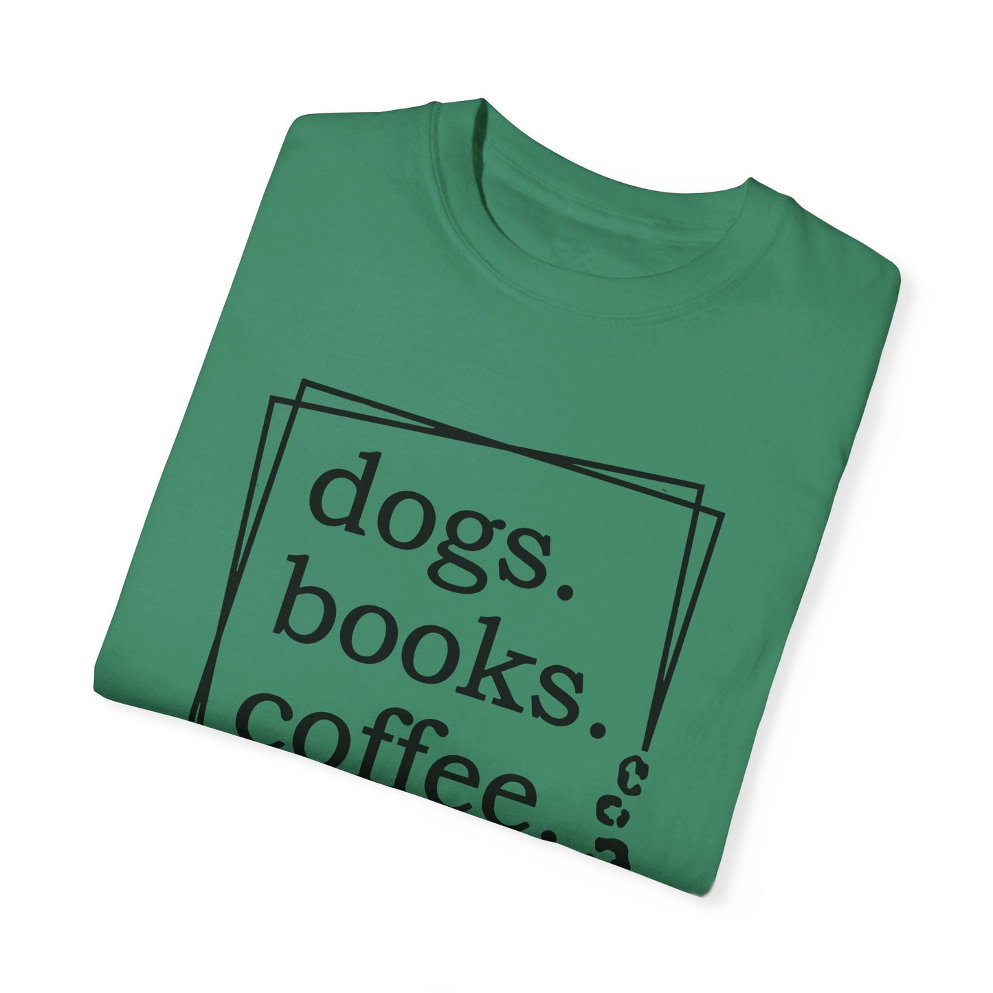 Dogs Books Coffee Tshirt, Unisex