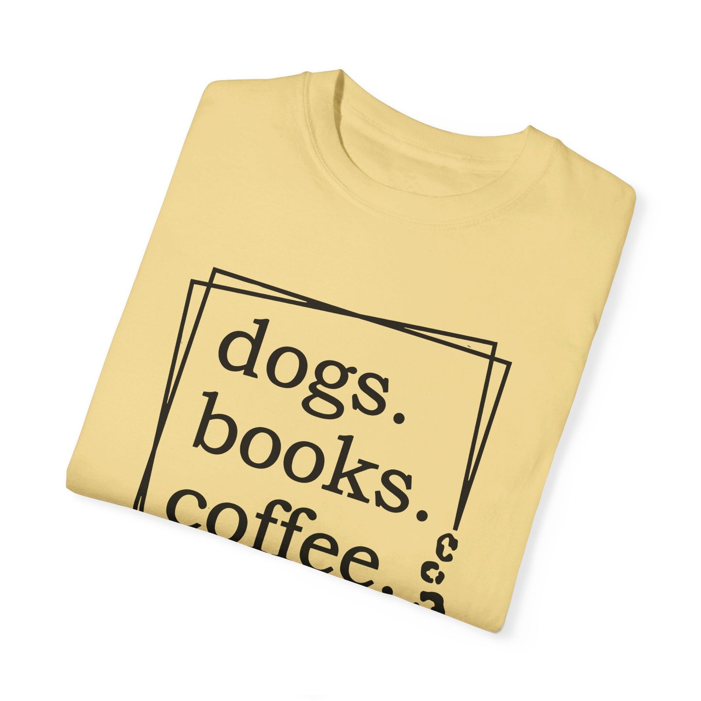 Dogs Books Coffee Tshirt, Unisex