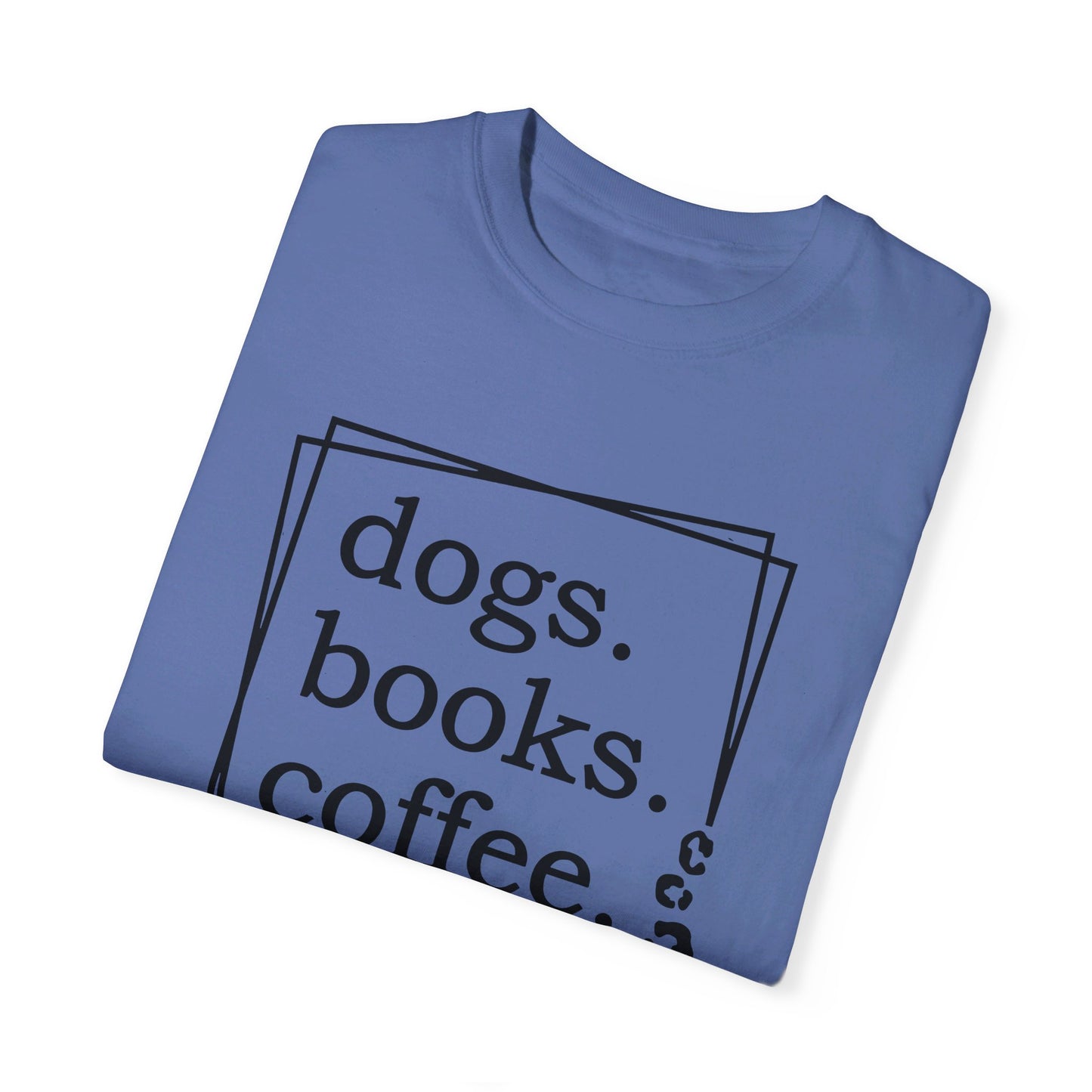 Dogs Books Coffee Tshirt, Unisex