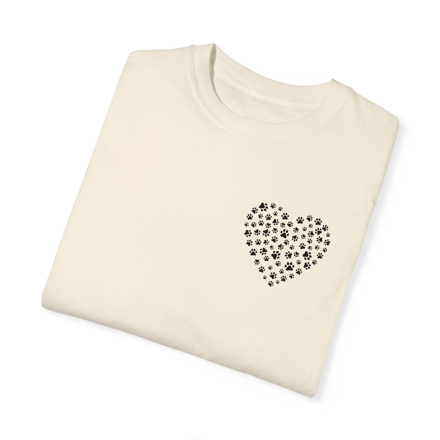 Dog Pawprint Heart Unisex Tshirt