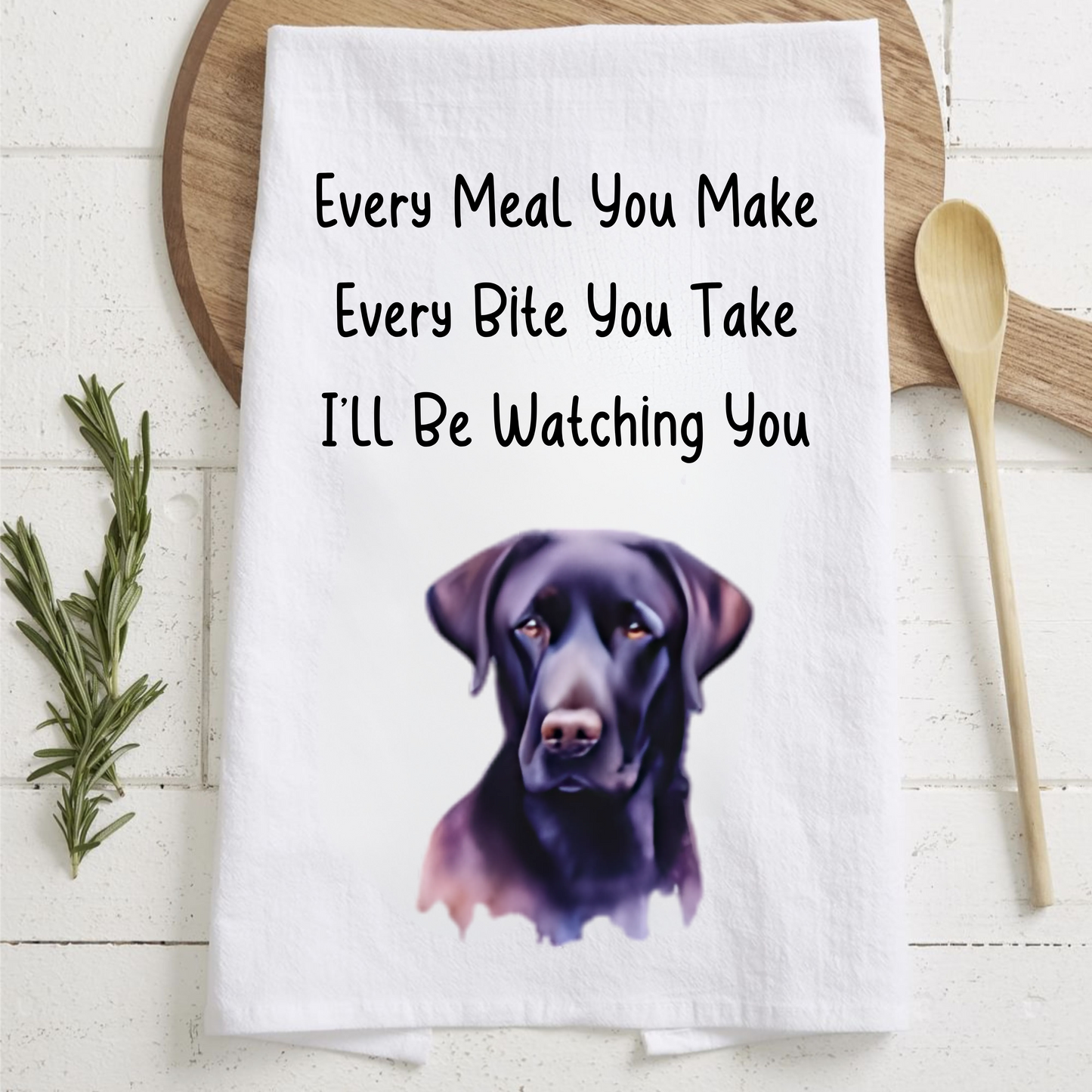 Labrador Retriever Tea Towel - Funny Dog Owner Kitchen Decor, Cute Saying, Dog Lover Gift, Lab Owners, Gift for Lab