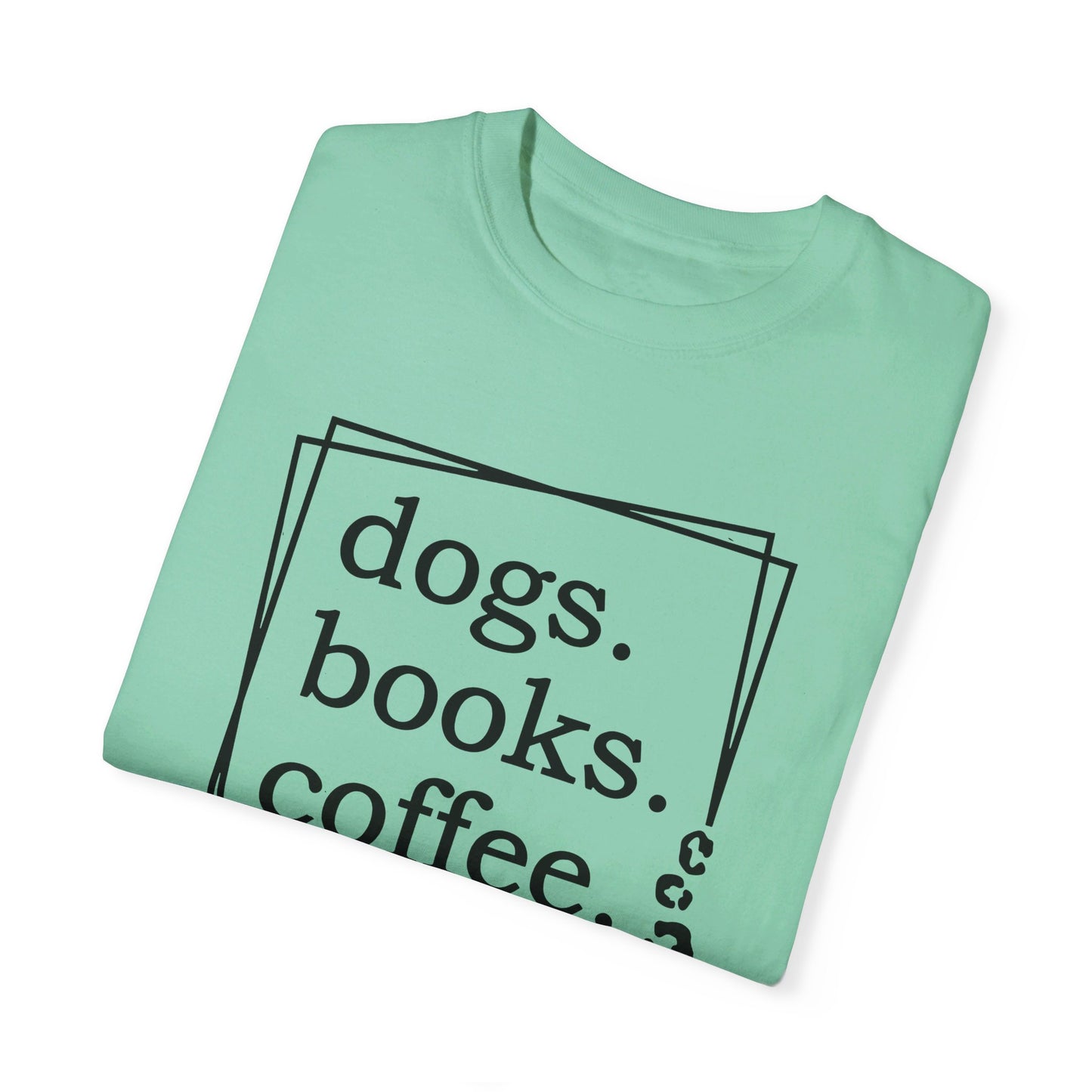 Dogs Books Coffee Tshirt, Unisex