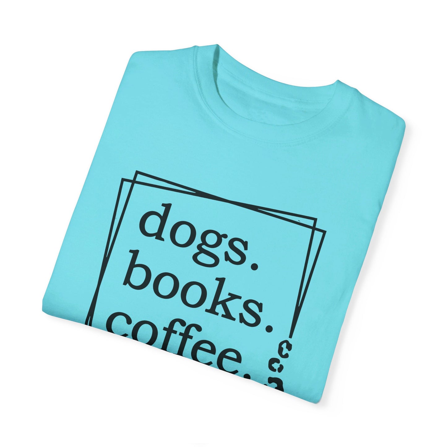 Dogs Books Coffee Tshirt, Unisex