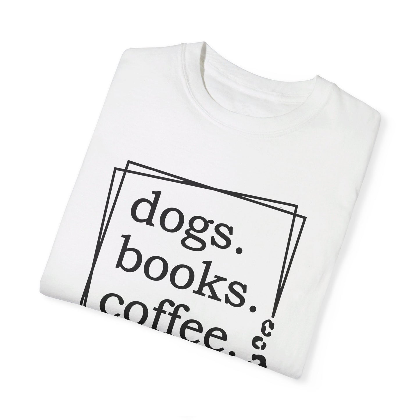 Dogs Books Coffee Tshirt, Unisex