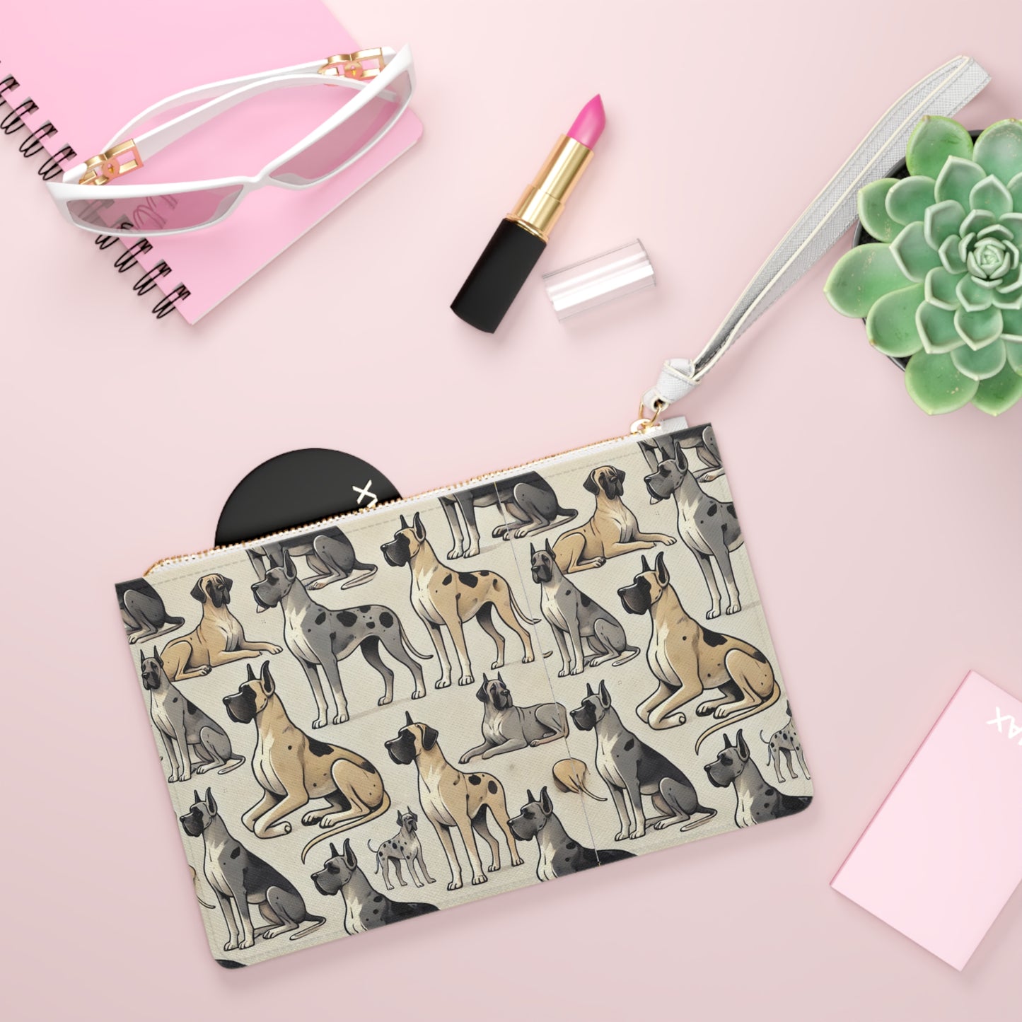 Great Dane Clutch Bag, Small Purse for Phone, Makeup, Keys