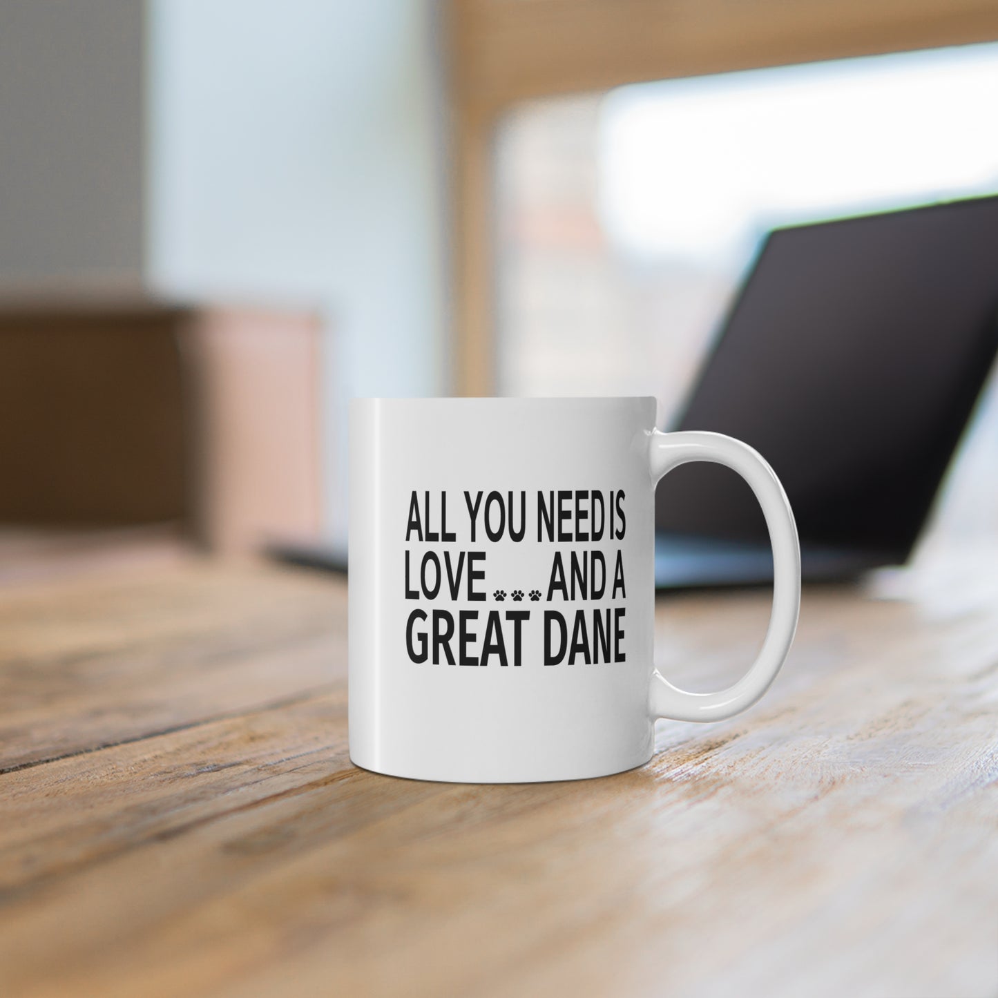 All You Need is Love and a Great Dane Coffee Mug, 11 ounces