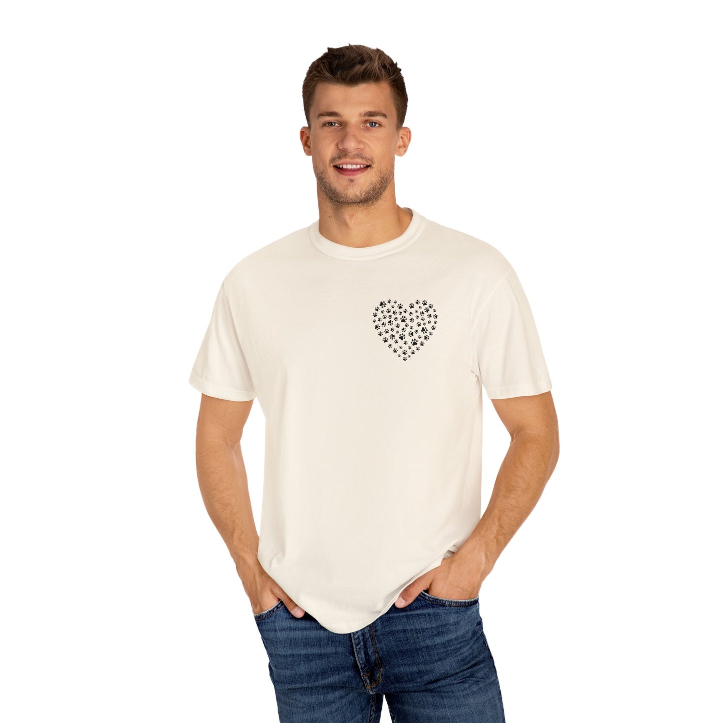 Dog Pawprint Heart Unisex Tshirt