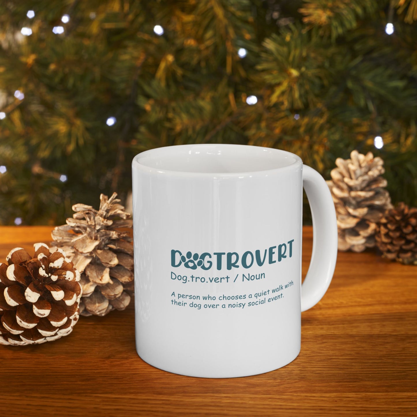 Funny Dog Owner Quote Mug - Dogtrovert - Time with Dog instead of People