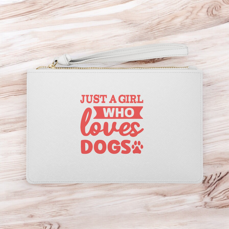 Just a Girl Who Loves Dogs - Clutch Bag, Small Purse