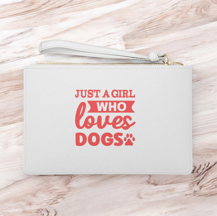 Just a Girl Who Loves Dogs - Clutch Bag, Small Purse