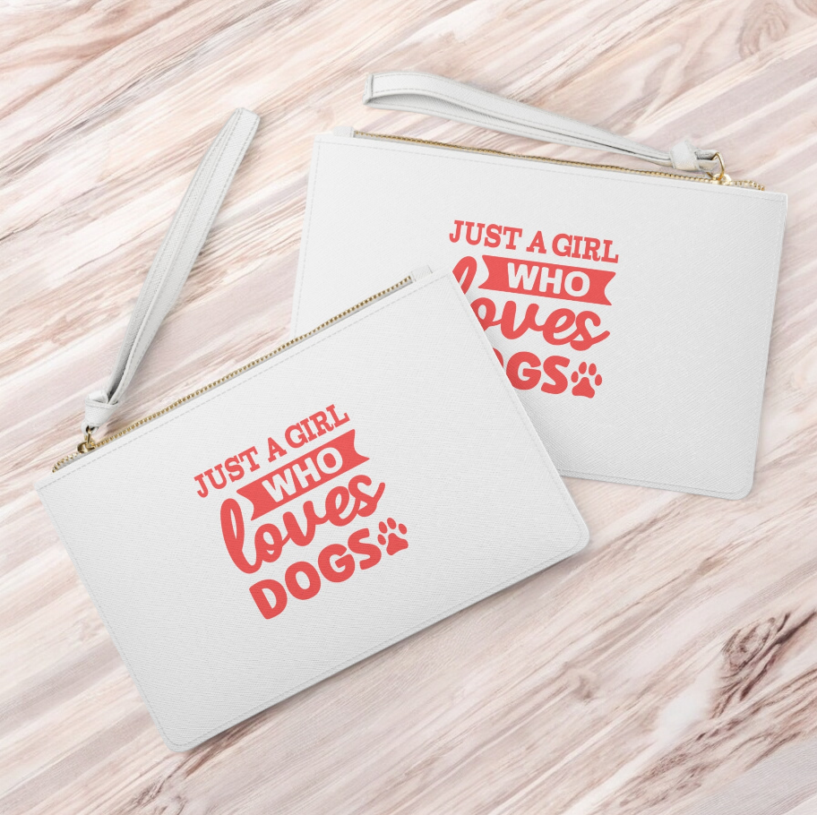 Just a Girl Who Loves Dogs - Clutch Bag, Small Purse