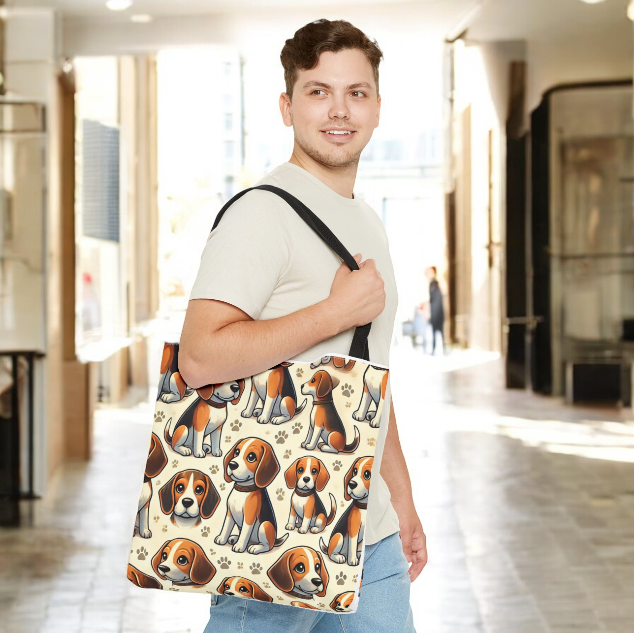 Beagle Dog Themed Tote Bag