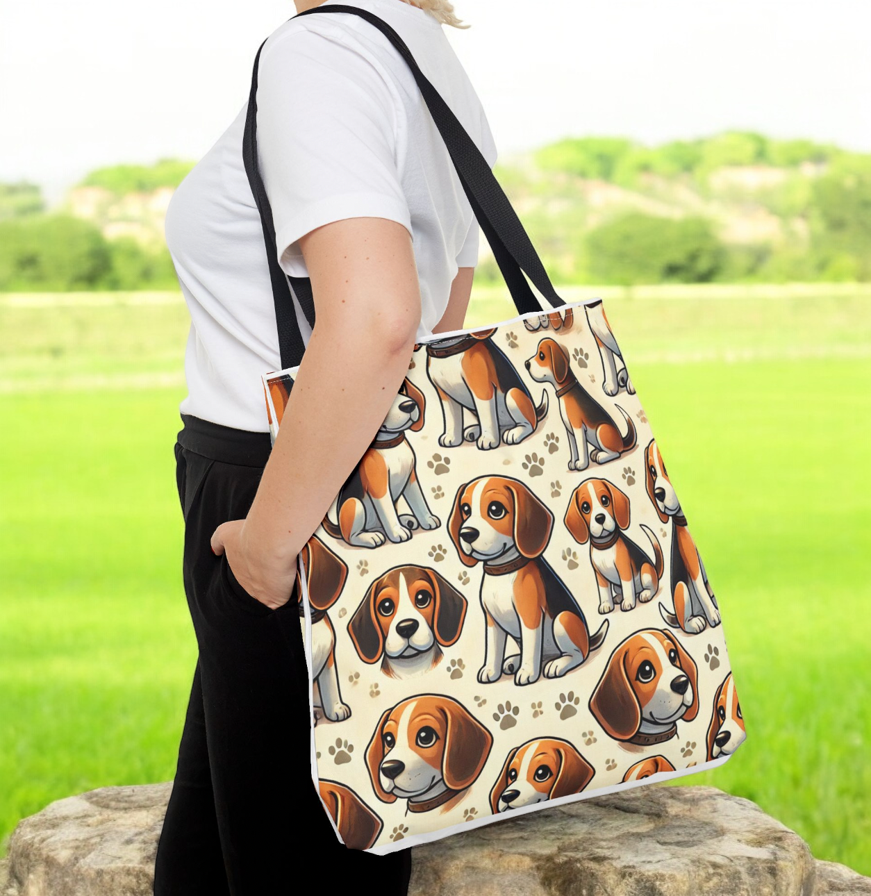 Beagle Dog Themed Tote Bag