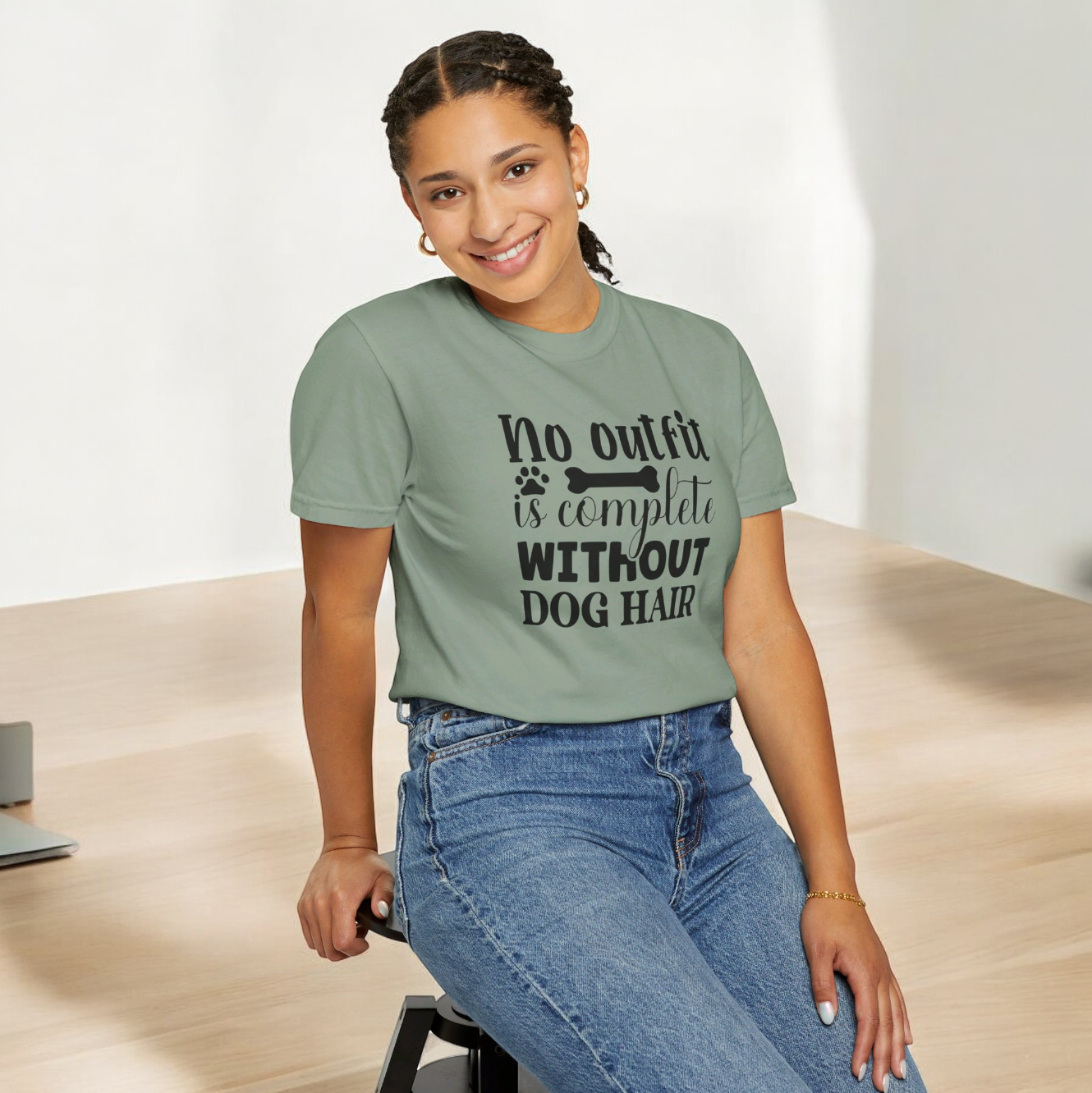 No Outfit is Complete Without Dog Hair - Funny Dog Mom or Dad Tshirt, Unisex