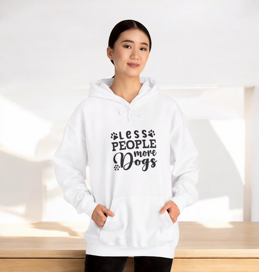 Less People More Dogs - Funny Hoodie, Unisex Hooded Sweatshirt