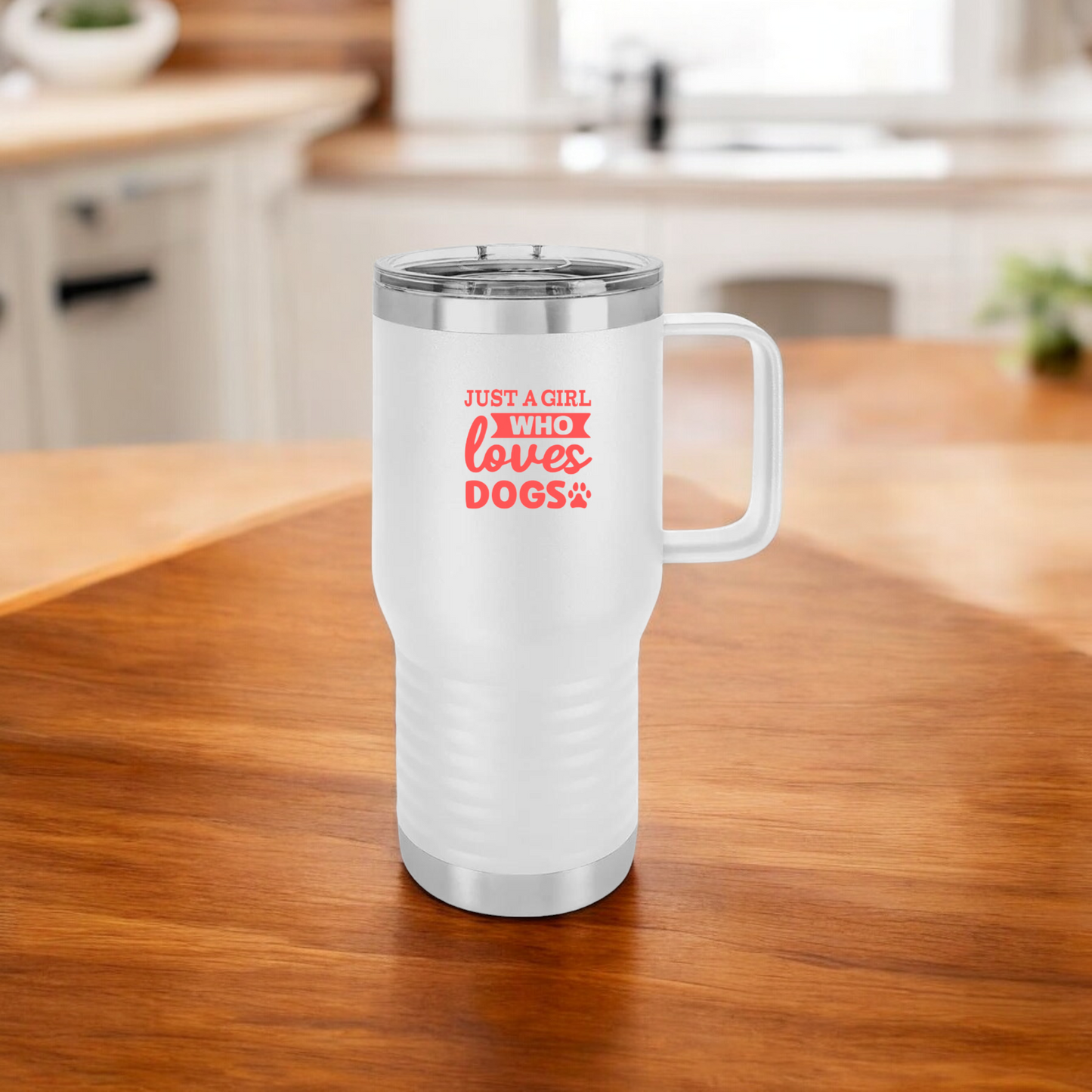 Just a Girl Who Loves Dogs Travel Mug, 20oz Tumbler, Dog Mom Tumbler