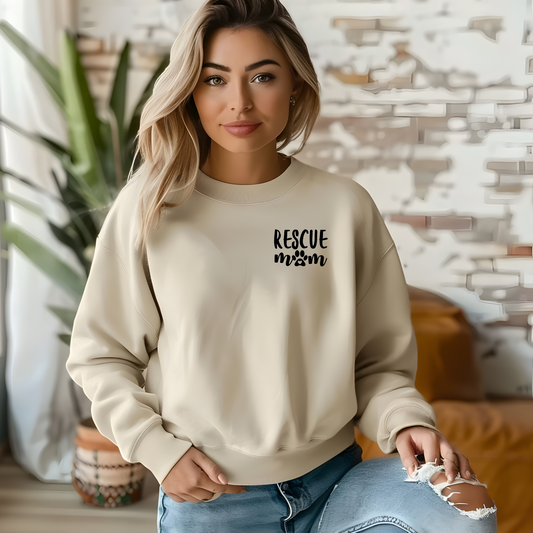 Rescue Mom Unisex Crewneck Sweatshirt