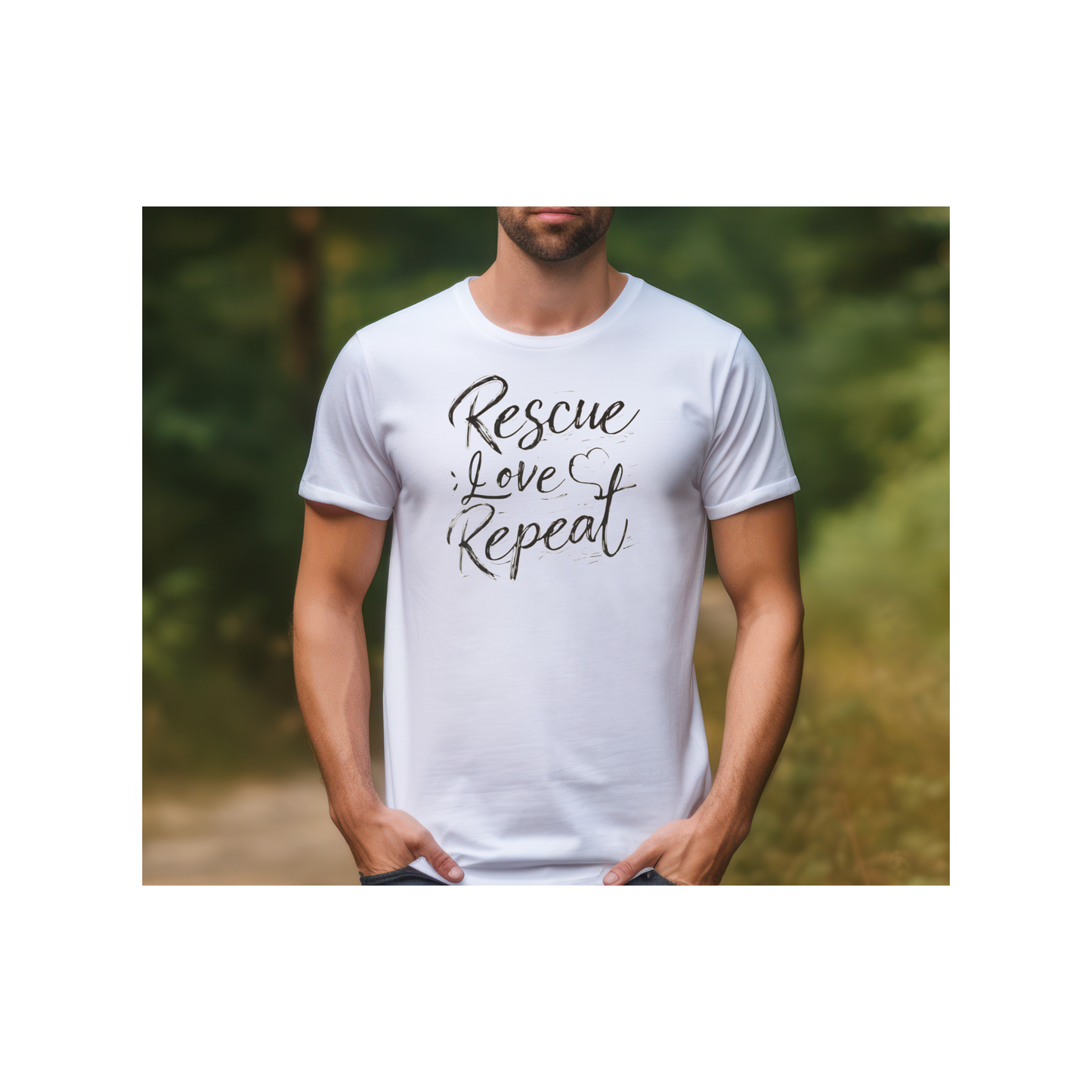 Rescue Dog Shirt, Support Rescue Dogs Gift, Rescue Love Repeat