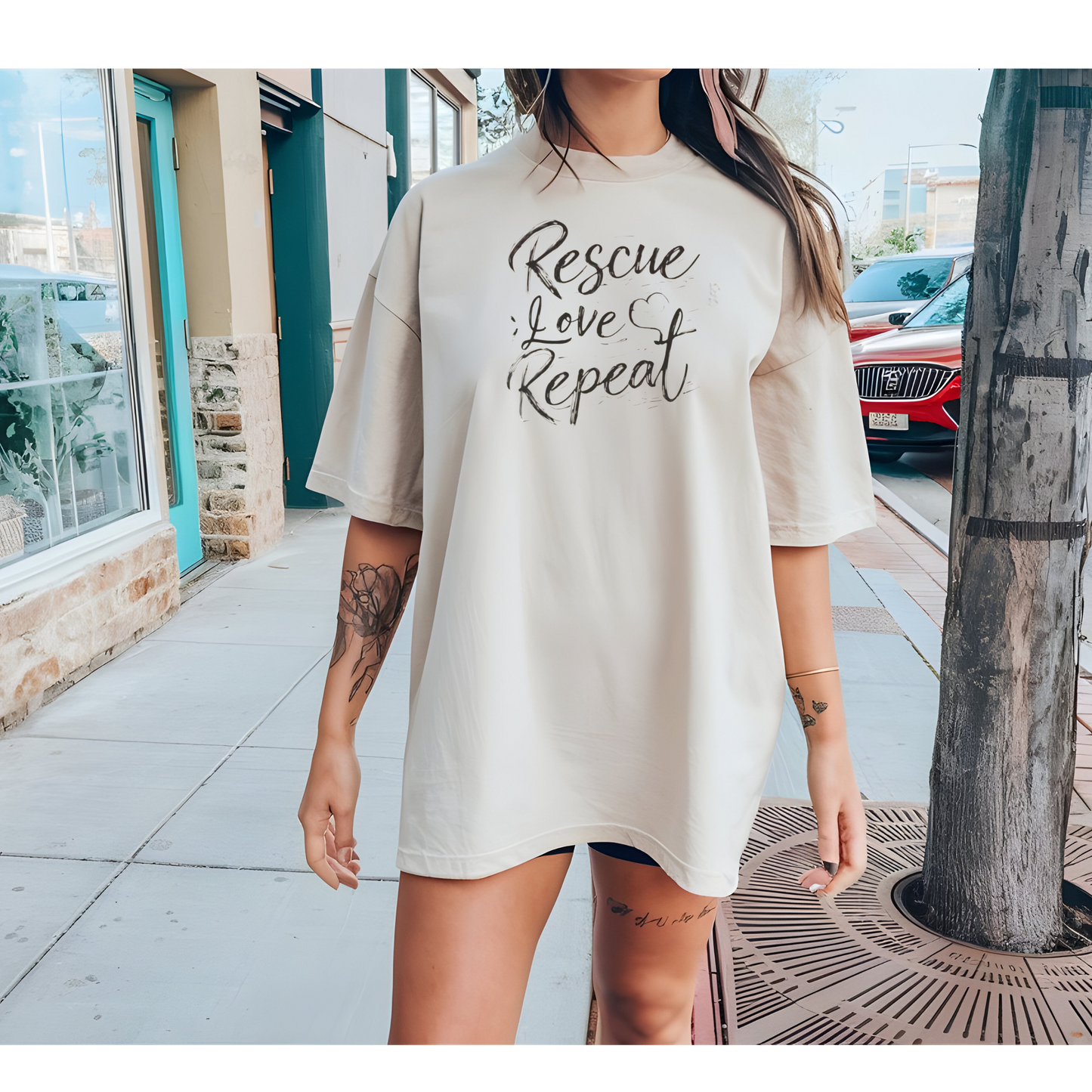 Rescue Dog Shirt, Support Rescue Dogs Gift, Rescue Love Repeat